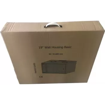 EFB Elektronik Armário de rede de parede 19 polegadas 15U Basic, profundidade 600 mm, monobloco, Flat Pack, RAL 9010 (branco puro)