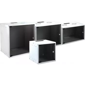 EFB Elektronik Armário de rede de parede 19 polegadas 15U Basic, profundidade 600 mm, monobloco, Flat Pack, RAL 9010 (branco puro)
