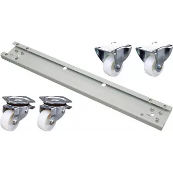 EFB Elektronik PRO-ROL028.GR Conjunto de rodas 600 kg para armário 800 mm, cinzento RAL 7035 (pack de 4)