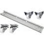 EFB Elektronik PRO-ROL028.GR Conjunto de rodas 600 kg para armário 800 mm, cinzento RAL 7035 (pack de 4)