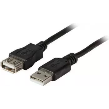EFB-Elektronik Cabo de extensão USB 2.0 A-A macho para fêmea 0,5m preto Classic