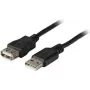 EFB-Elektronik Cabo de extensão USB 2.0 A-A macho para fêmea 0,5m preto Classic