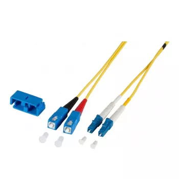 EFB Jumper duplex LC-SC OS2 9/125µm 3m LSZH 2mm Verde