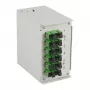 EFB caixa para calha DIN OS2 G652D 12xSC/APC pigtail deslocado 6x acoplador SC/APC duplex