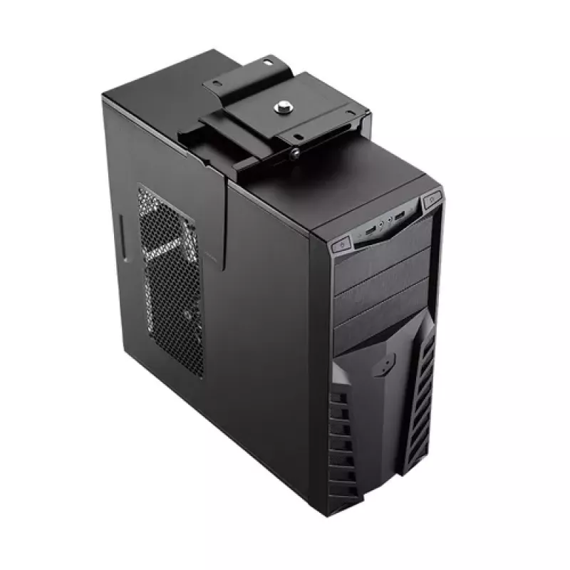 LogiLink EO0030 suporte de PC rotativo para debaixo da secretária com libertação rápida, preto, máx. 10 kg