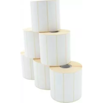 ARTDEV Rolo de etiquetas térmicas diretas 80 x 23mm, diâmetro do rolo 100mm, núcleo 25mm, 1500 etiquetas/rolo
