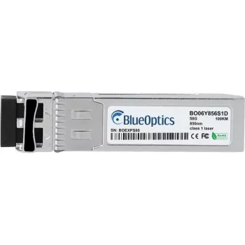 BlueOptics Fortinet FN-TRAN-SFP56-SR Transceptor SFP56 Compatível, LC Duplex, 50GBASE-SR, Fibra Multimodo, 850nm, 100m, 0°C a +70°C, DDM