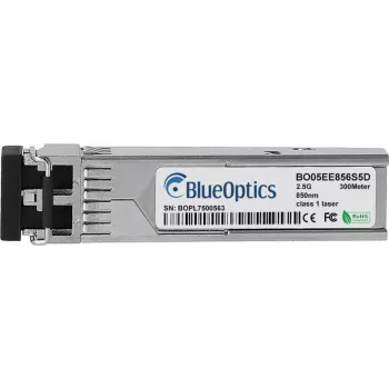 BlueOptics BO05EE856S5D Transceptor SFP, 2.5GBASE-SX, Fibra Multimodo, 850nm, 300m, LC-Duplex, DDM, 0°C a +70°C, compatível com Hirschmann 942162-001