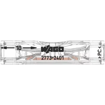 Conector de passagem WAGO para 2773-2401, push-in, máx. 4 mm², 2 condutores