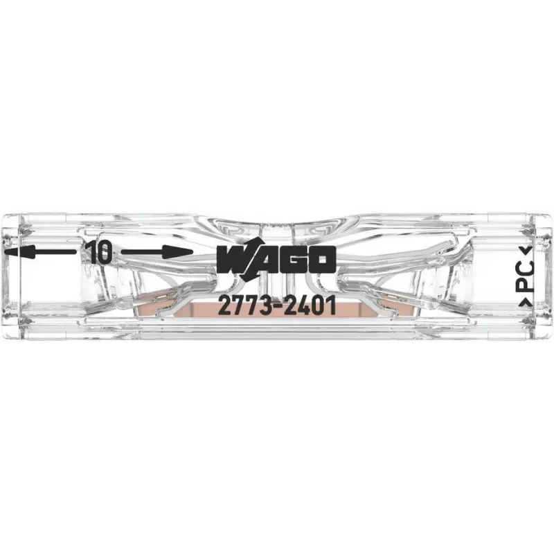 Conector de passagem WAGO para 2773-2401, push-in, máx. 4 mm², 2 condutores