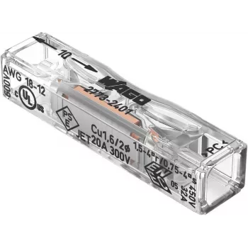 Conector de passagem WAGO para 2773-2401, push-in, máx. 4 mm², 2 condutores