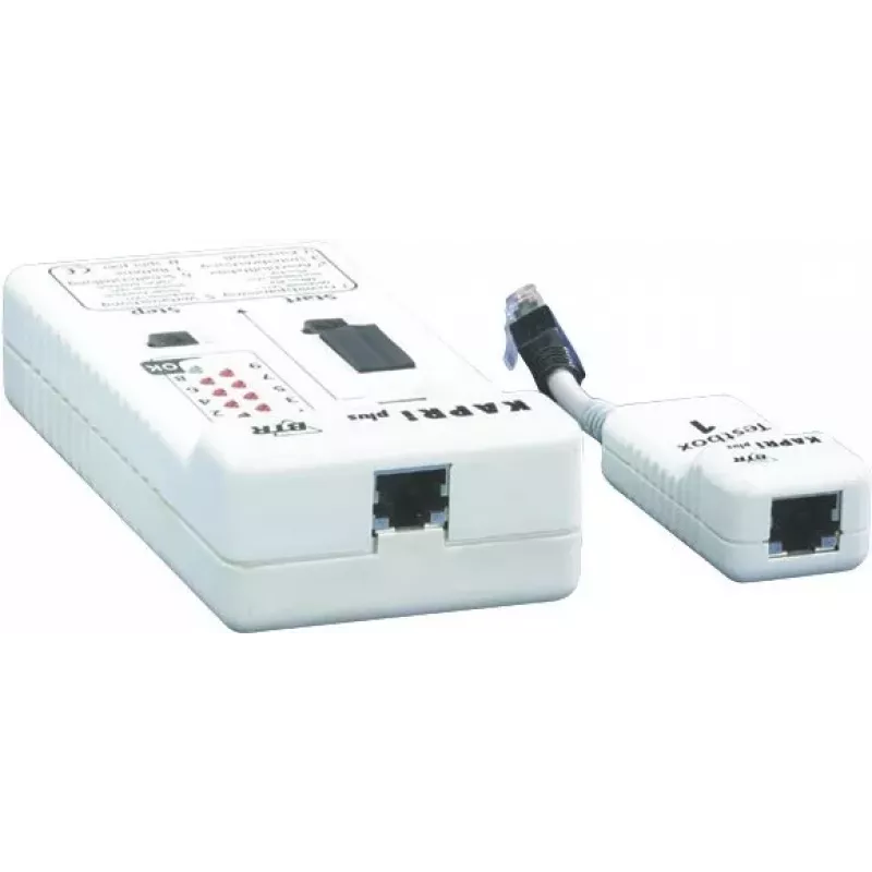 METZ CONNECT KAPRI Plus Testador de cabos e ligações com caixa de teste 1 - Testador de cabos de rede e ISDN (130670-E)