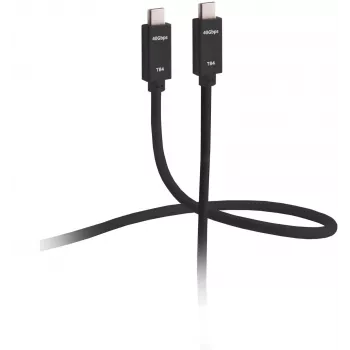 ShiverPeaks Flexline FL31-77035 Cabo Thunderbolt 3 - ficha USB-C para ficha USB-C - 2 m - preto - contactos dourados - 40 Gbit/s