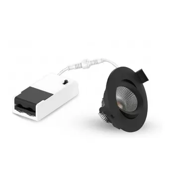 LEUCHTEK GMBH SPR-6W-XWB Foco LED encastrável, IP44, alumínio, orientável, temperatura de cor selecionável (3000K/4000K/6000K), 6W