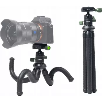 C-ROPE Creatorpod Tripé flexível com cabeça esférica 360° 30cm preto (CRP-CPD-BLK)