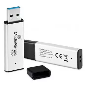 MEDIARANGE MR1900 USB 3.2 32 GB Pen Drive USB 3.2 Gen 1 preta sem tampa retrátil