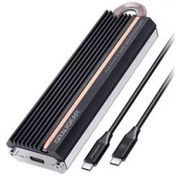 Graugear G-M208-20G caixa para SSD, USB 3.2, suporte NVMe e SATA, 20 Gbit/s - preto