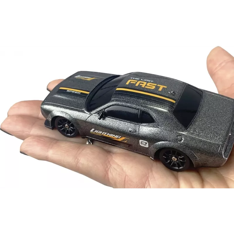 Amewi Drift Sport Muscle Car com giroscópio 4WD 1:43 RTR Cinzento 6+ (21137)