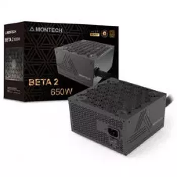 Fonte de alimentação Montech BETA 2 80 PLUS Bronze, ATX 3.1 - 650 Watt, preto
