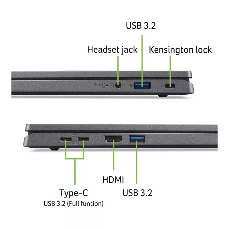 Portátil Acer Aspire Go 17 AG17-31P-36S2 Intel Core 3 N355 16GB 512GB SSD Windows 11 Home 17,3 polegadas Full HD IPS - Pure Silver