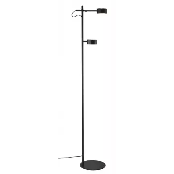 Lâmpada LED de chão Luca, 2x4W, preta