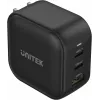 Carregador UNITEK GaN 66W 3 portas USB-C PD & QC 3.0 preto