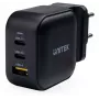 Carregador UNITEK GaN 66W 3 portas USB-C PD & QC 3.0 preto