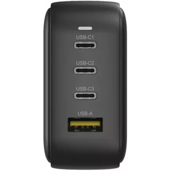 Carregador UNITEK GaN 4 portas 100W PD 3.0 QC 3.0 preto