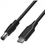 Cabo de alimentação para portátil UNITEK 65W USB-C para DC 5,5mm 1,8m preto
