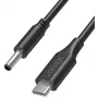 Cabo de alimentação para portátil UNITEK Dell 65W USB-C para DC 4,5mm - 1,8m preto