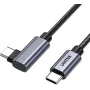 Cabo UNITEK USB-C para USB-C 90° angular PD 100W 5m preto
