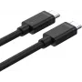 Cabo UNITEK USB-C para USB-C 3m - preto - USB 3.2 Gen 2 10Gbps 100W PD