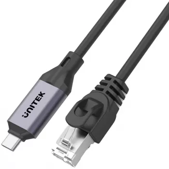Adaptador UNITEK USB-C para RJ45 Gigabit Ethernet, 1m, Space Gray