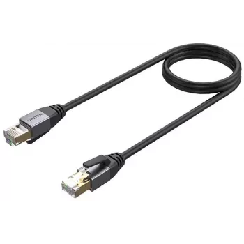 Cabo de rede UNITEK Cat.8 S/FTP Ethernet Patch RJ45 LAN 8m preto