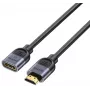 Cabo de extensão UNITEK HDMI 2.1 0,5 m macho para fêmea 8K preto