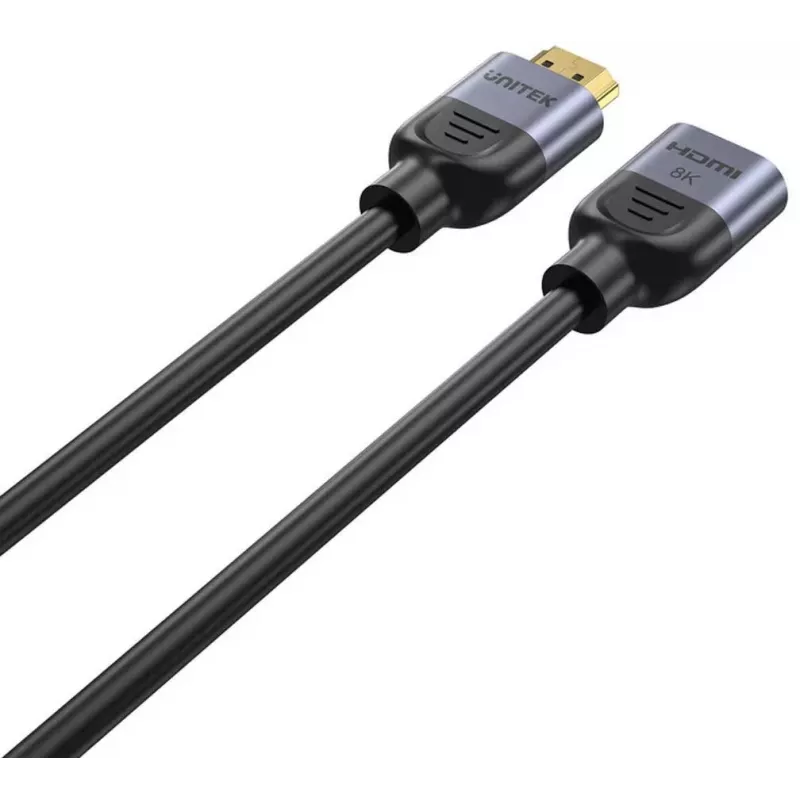 Cabo de extensão UNITEK HDMI 1m, HDMI 2.1, 8K@60Hz, 48Gbps, preto