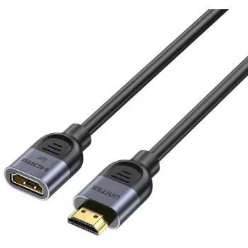 Cabo de extensão UNITEK HDMI 2.1 1,5m macho para fêmea 8K 48Gbps preto