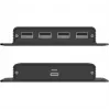 Extensor UNITEK USB-C para 4x USB-A via Ethernet, até 150m, 480Mbps, preto