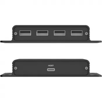 Extensor UNITEK USB-C para 4x USB-A via Ethernet, até 150m, 480Mbps, preto
