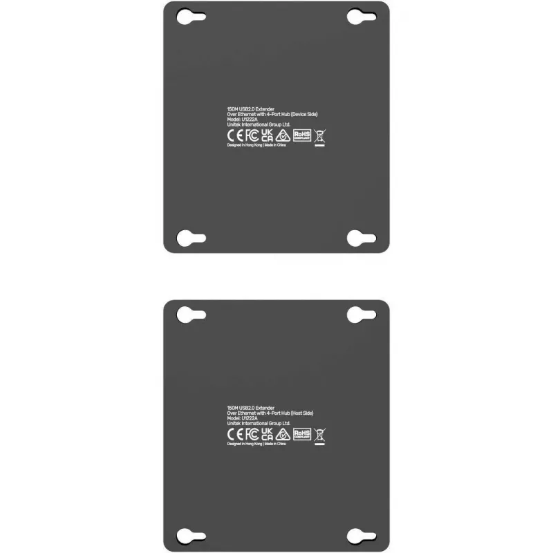 Extensor UNITEK USB-C para 4x USB-A via Ethernet, até 150m, 480Mbps, preto