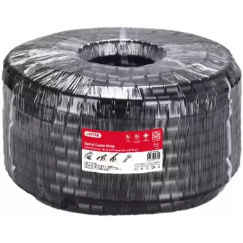 Organizador de cabos em espiral UNITEK, 25m, 22mm de diâmetro, preto
