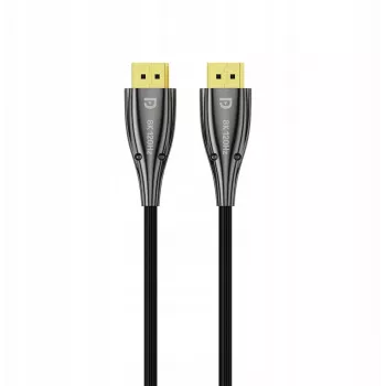 Cabo UNITEK DisplayPort 2.1 de fibra ótica 8K 10m preto