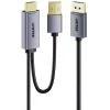 UNITEK cabo HDMI para DisplayPort 4K com alimentação USB-A, 1,8 m, preto