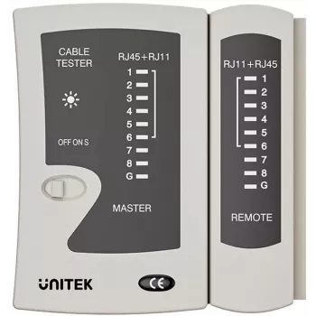Testador de cabos de rede UNITEK RJ45/RJ11 OT140AGY01
