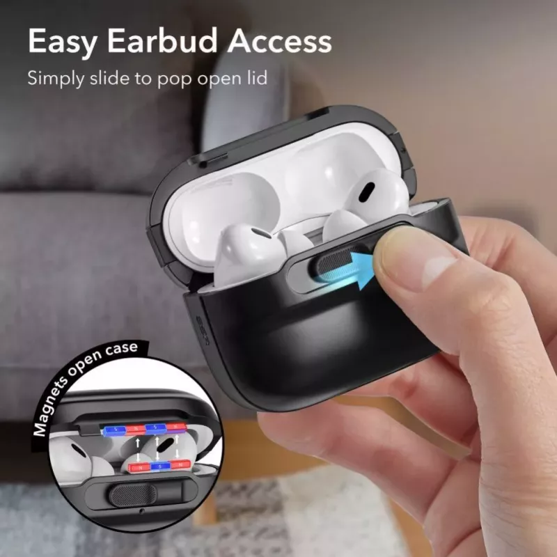 Capa ESR Pulse HaloLock MagSafe para Apple AirPods Pro 1/2, preto
