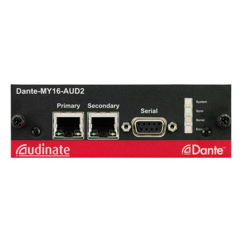 Yamaha Dante-MY16-AUD2 - placa de interface Dante 16 canais entrada/saída digital, 2x RJ-45, 24 bits