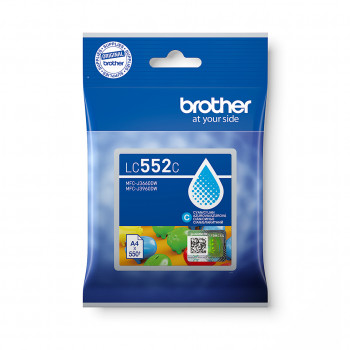 Brother LC-552C Cartucho de tinta ciano (rendimento standard, 500 páginas)