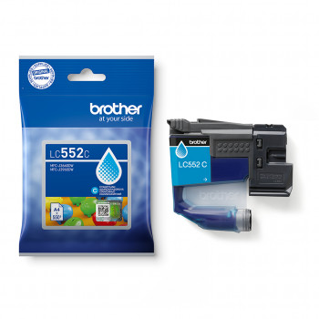 Brother LC-552C Cartucho de tinta ciano (rendimento standard, 500 páginas)