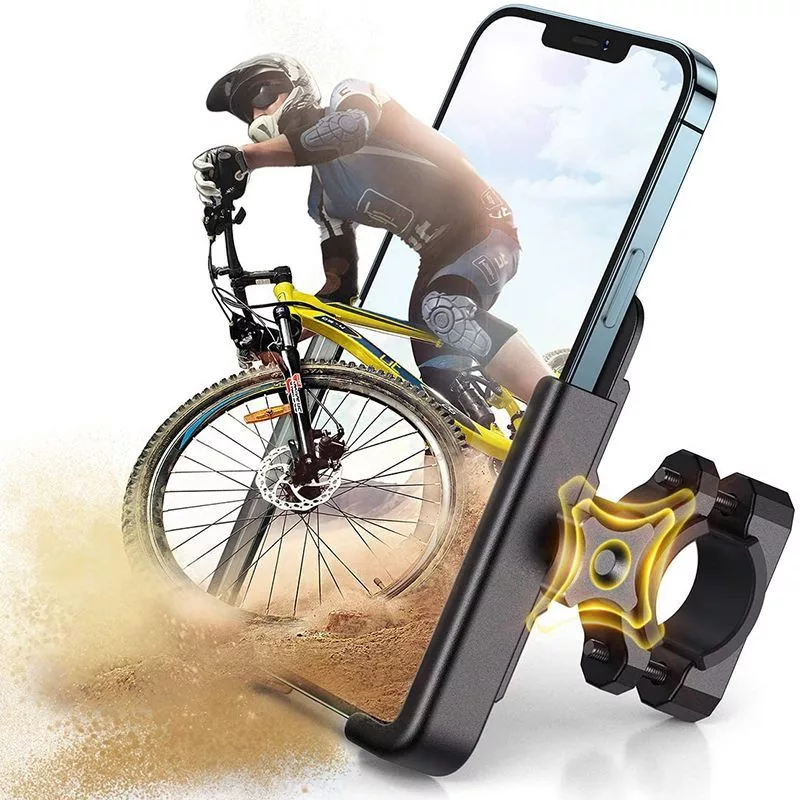 Suporte metálico de telemóvel para bicicleta Wozinsky para trotinete, preto (WBHBK3)