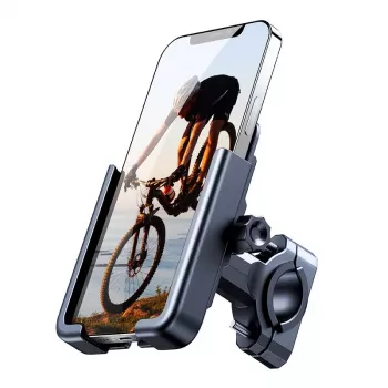Suporte metálico de telemóvel para bicicleta Wozinsky para trotinete, preto (WBHBK3)